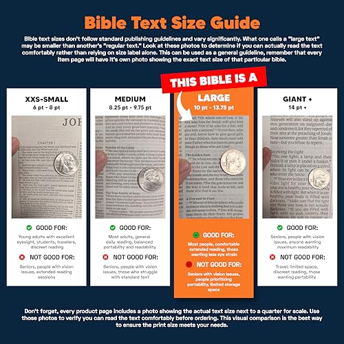 Image of Personalized ESV Thinline Bible Large Print English Standard Version Faux Leather Holy Bible ESV with Custom Name, Date and Text | Custom Gift for Christian & Religious Celebrations | Black