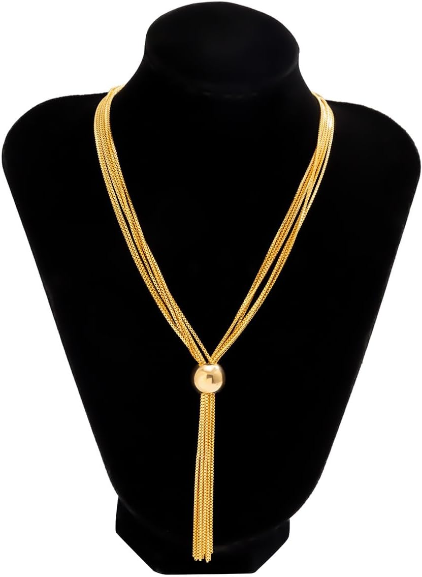 Chunky Ball Necklace for Women Ball Choker Necklace Large Exaggerated Chunky Chain Jewelry - Image 4