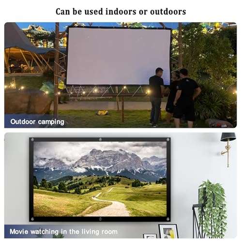 Pantalla de proyección doble cara 200 pulgadas 16:9 portátil miniatura 6