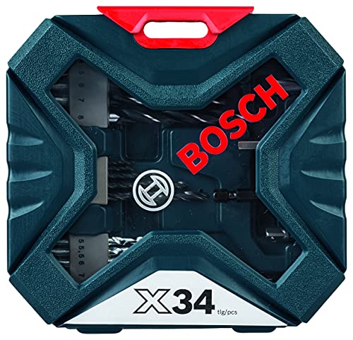 Image of Bosch Professional 34-piece Bosch Blue X-Line titanium set.