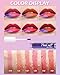 Peel off Lip Stain Lip Tint-Tattoo Magic Color Lip Gloss Peel-Off Lip Glaze, Tear Off Lipstick Waterproof Long Lasting Not Fade Nonstick Cup, Peel Reveal Matte Lip Stain Makeup Christmas Gifts-05+06