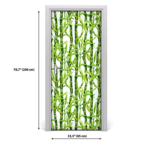 Décoration de porte haut de gamme motif fleurs de bambou