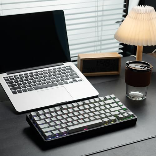 Image of dagaladoo doubleshot PBT keycap Set,Japanese keycaps Shine Through,Side Printed Key caps Keyboard,Cherry Profile Custom Keycap for Mechanical Gaming Keyboards(Light Grey)