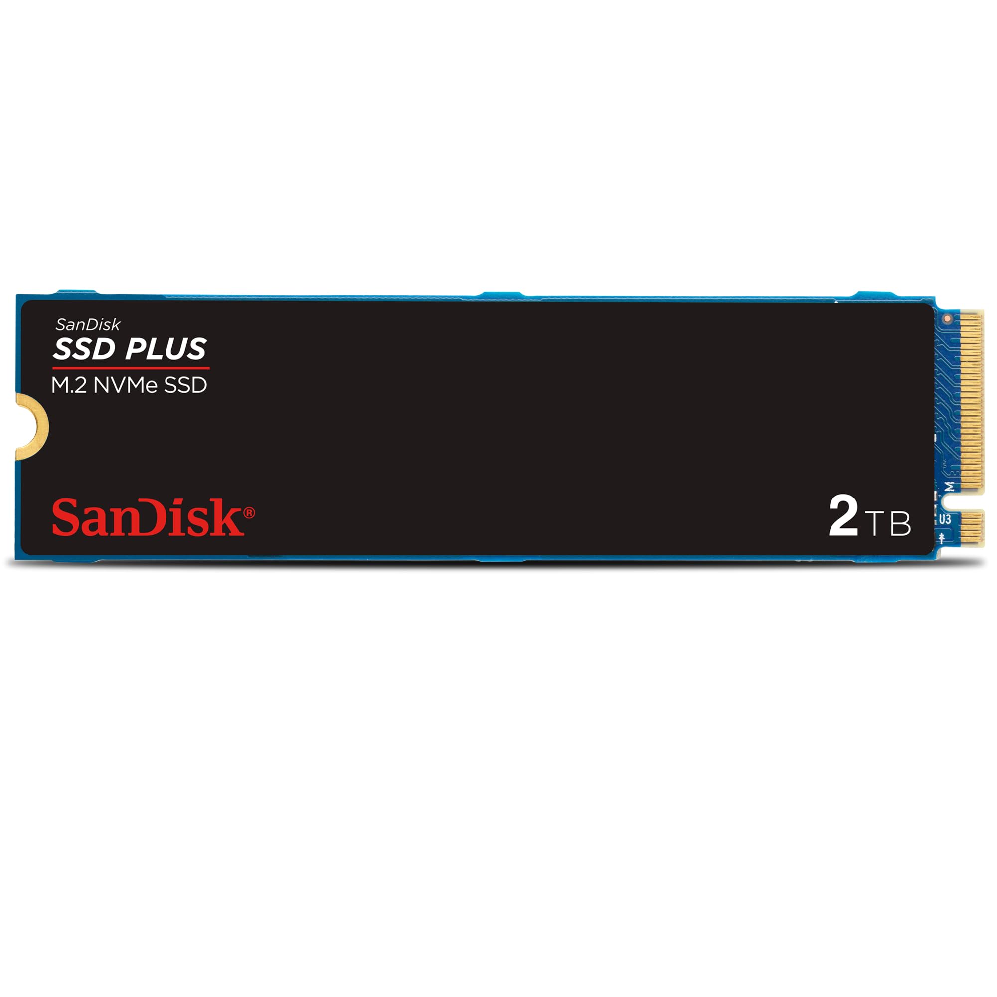 SanDisk SSD PLUS M.2 NVMe SSD 2 TB (M.2 2280, PCIe Gen 3.0, einfache Installation, Western Digital Dashboard, 3 Jahre Garantie)