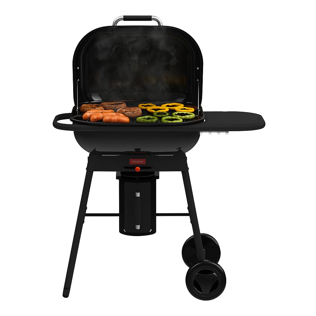 Barbecook Magnus Comfort grill na węgiel drzewny, grill grillowy, ze stołem, 85 x 64 x 110 cm