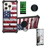 jioeuinly for Oukitel P1 Case Compatible for Oukitel P1 Pro Phone Case Cover [with Tempered Glass Screen Protector][Hard PC + Soft Silicone][Ring Support] [Luminous Effect] YGH-GQ