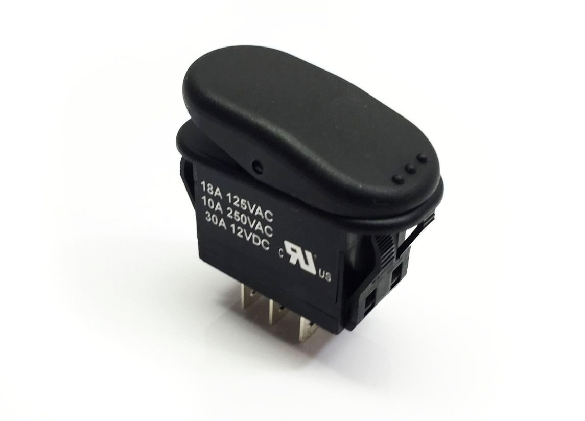 GAMA Electronics Waterproof Double Pole, Double Throw On-On Rocker Switch DPDT