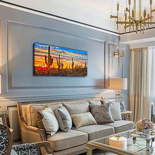 Canvas Wall Art For Living Room Cactus Plant Landscape Painting Bathroom Wall Decor Ready To Hang Home Decorations Bedroom Kitchen Inspirational Canvas Prints Posters Painting Wall Mural Artwork #TOP2