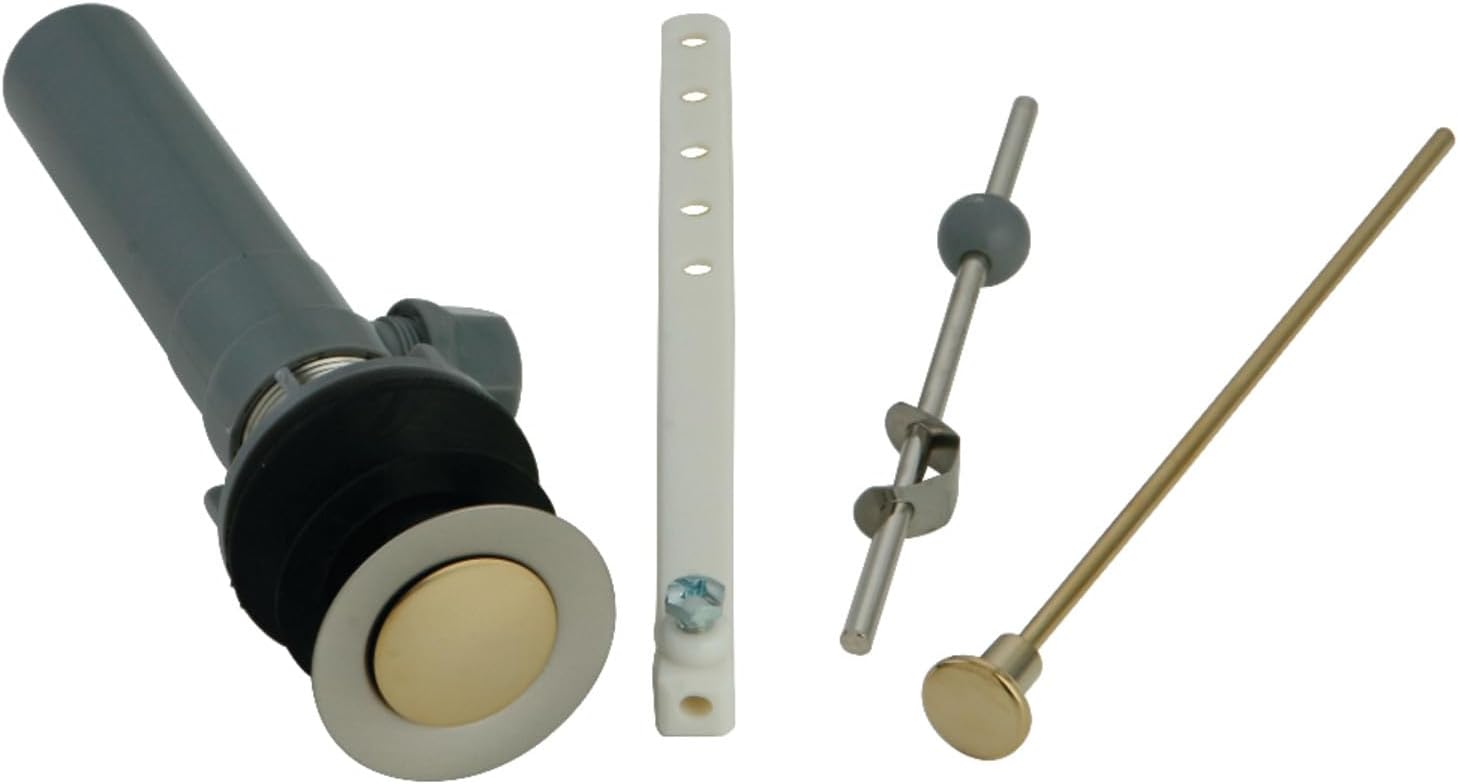 Kingston Brass KBP1004 Plastic Pop-Up Drain with Overflow, Polished Chrome/Polished Brass