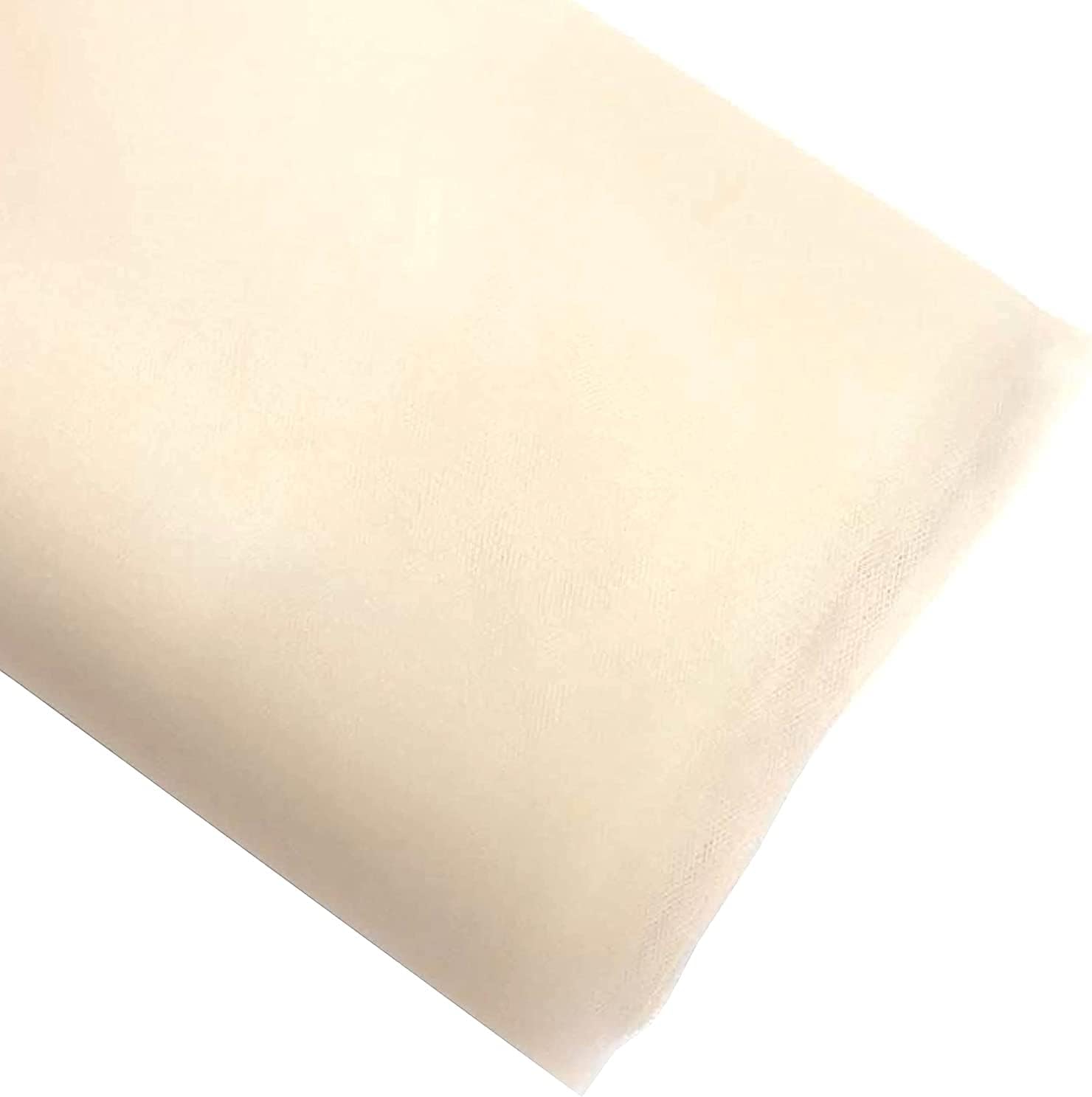 BBCrafts Ivory - 54 Inch Premium Tulle Fabric Bolt (W: 54 inch | L: 40 Yards)