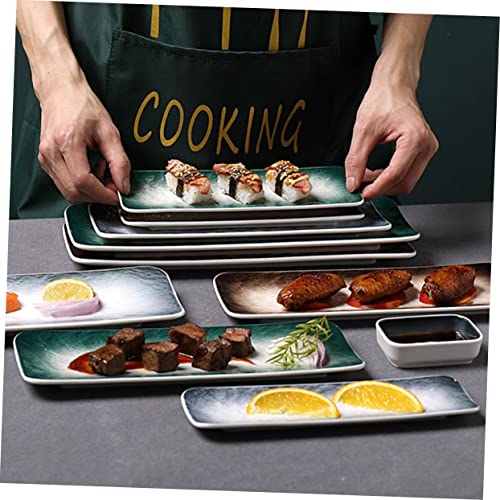 Platos de sushi cerámicos Zerodeko estilo japonés 2 piezas miniatura 5