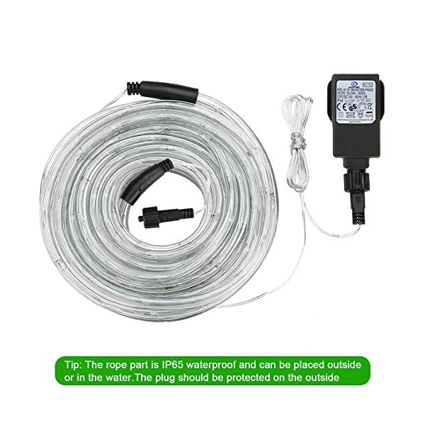 Nurkoo 10m LED Lichtschlauch, 240 LEDs Lichterschlauch IP65 Wasserfest, Lichterkette Strombetrieben mit EU-Stecker für… – Bild 8