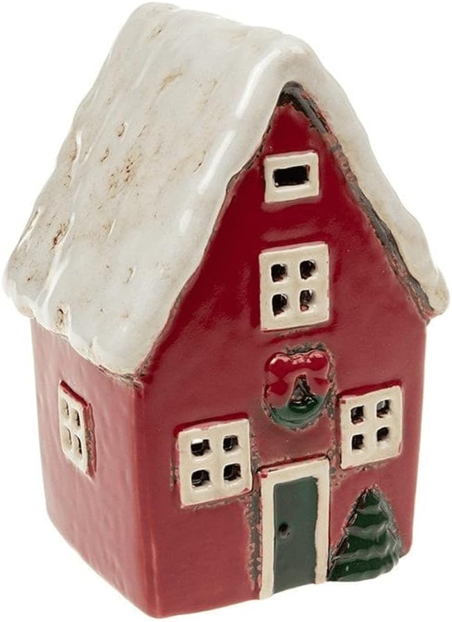 Christmas Cornish Village Pottery Lantern Red House