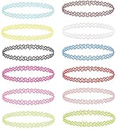 BodyJ4You 12PC Choker Necklace Set | Henna Tattoo 90s Old-School Style | Kids Teens Girls Women