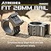 ATREIDES Scope Rings, 30mm Omnigrit Scope Mounts, Low Profile Optics Scope Rings, 20mm Rail with 3 Rows of Screws, Central Height 1 in (Gray)