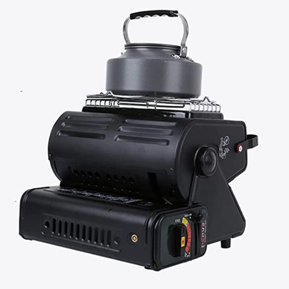 review LKP Gas Heater Outdoor Heating 2-in-1, Camping Space Heaters for Tent, Portable Patio Heater Garage Fishing Survival Emergency Mini Heater