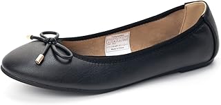 Women's Ballet Flats Dress Casual Slip-on Bow Round Toe Walking Shoes