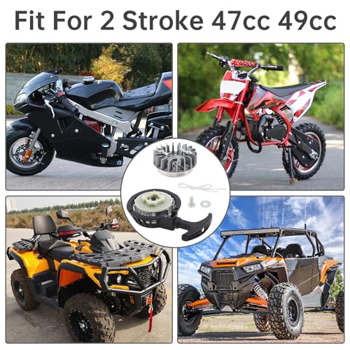 Recoil Starter Kit w Flywheel for 47-49cc Chinese 2 Stroke Mini ATV Go Kart by Windance - Image 2