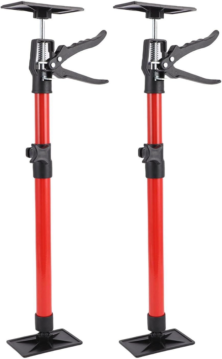 2 Piezas Soporte para Techos Telescópico, Altura Ajustable para Montaje Seguro en Techos y Pendientes, Soportes de Construcción con Carga Máxima 40 kg (115-290 cm)