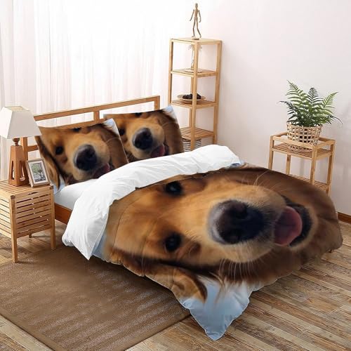 Housse de couette double chiots en microfibre de qualité supérieure douce au toucher