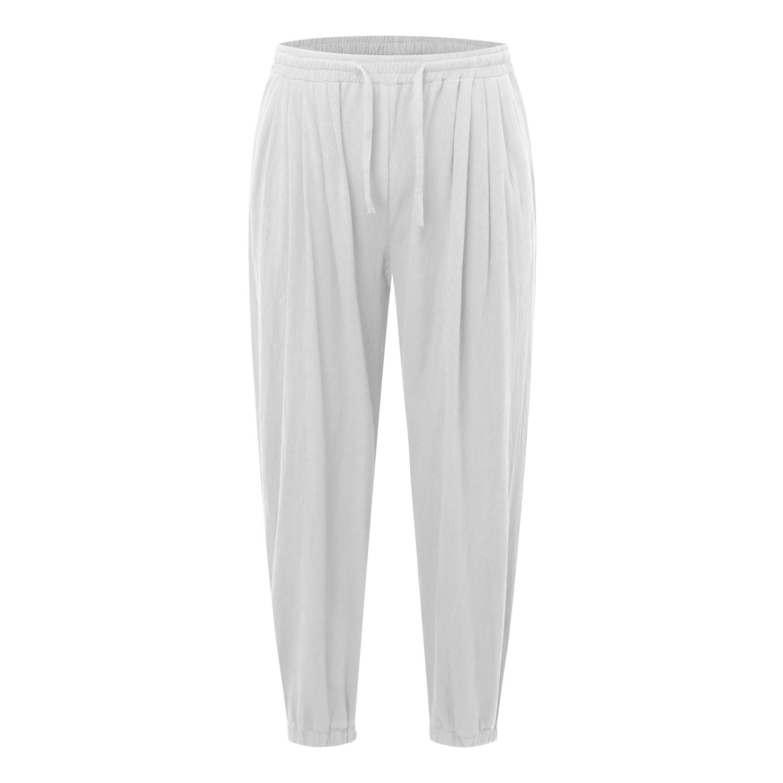 Pantalones de lino para hombre, pantalones tipo harén, cómodos y versátiles, pantalones bombachos elásticos, modernos, informales, para yoga, hippies, goa