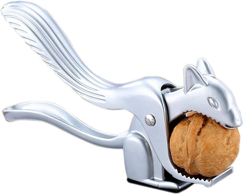 Eichhörnchen Form Nussknacker, Edelstahl Nußknacker Walnüsse Haselnuss Zinkdruckguss Walnussknacker Haselnussknacker Gabeln Profesioneller Nutcracker Geeignet Nüsse oder Schalentiere - Silber, 1 Stück