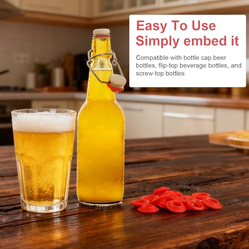 Miniatura 5 de 40 Piezas Juntas De Silicona Para Botellas Anillos De Sellado Para Botellas Vidrio Reutilizables Junta Alimentaria Para Botella Cerveza Casera Flip Top Cierre Palanca Sin Fugas Accesorios Swing Top