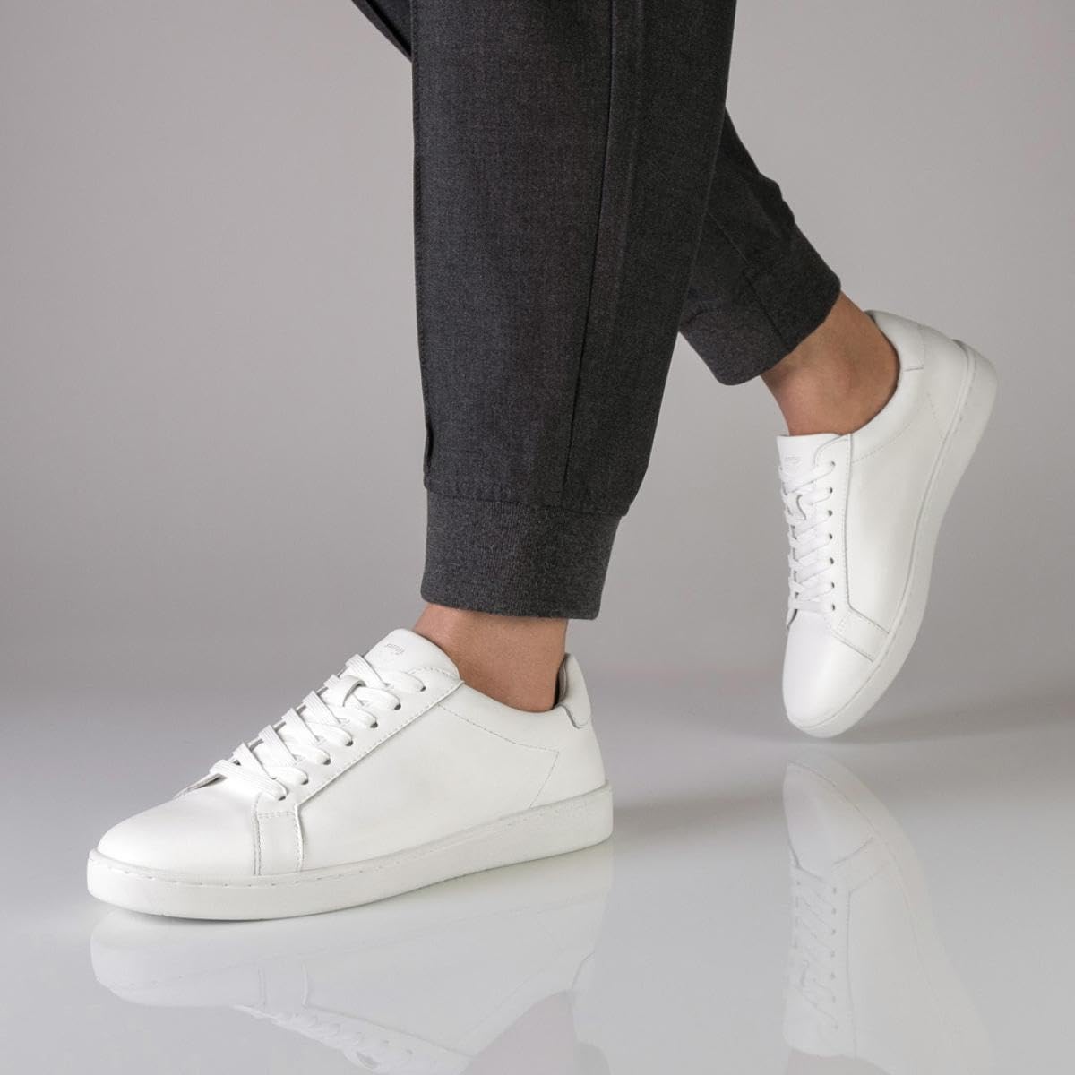 Anna Kern Suny Herren Dance Sneakers 7425 - Leder weiß - Normalweite - durchgehende PU Sohle - herausnehmbare Mehrweiten-Zwischensohle