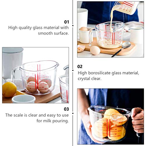 Image of PUREFIT Glass Measuring Cup /Mug /Jar for Kitchen | 1000ml | Microwave, Oven, Freezer & Dishwasher Safe | Borosilicate Glass Measuring Cup for Milk, Water & Ingredients