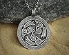 Baldur Jewelry - Celtic Morrigan Raven Triskelion Necklace - Morrighan Triskele Necklace Celtic Raven Jewelry - Three Ravens Necklace - Stainless Steel Raven Pendant - Triple Spiral Necklace #4