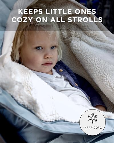 Image of 7AM Enfant Stroller Blanket 212 - Adjustable Baby Car Seat Zipped Blanket for Babies Winter, Unisex Multi Purpose Fleece Lined Warm Hooded Toddler Footmuff Water Repellent | (6M - 4T)
