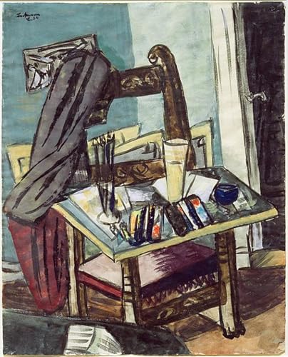 Tableau Atelier de Max Beckmann affiche sur toile 60x90cm pour la décoration murale du salon