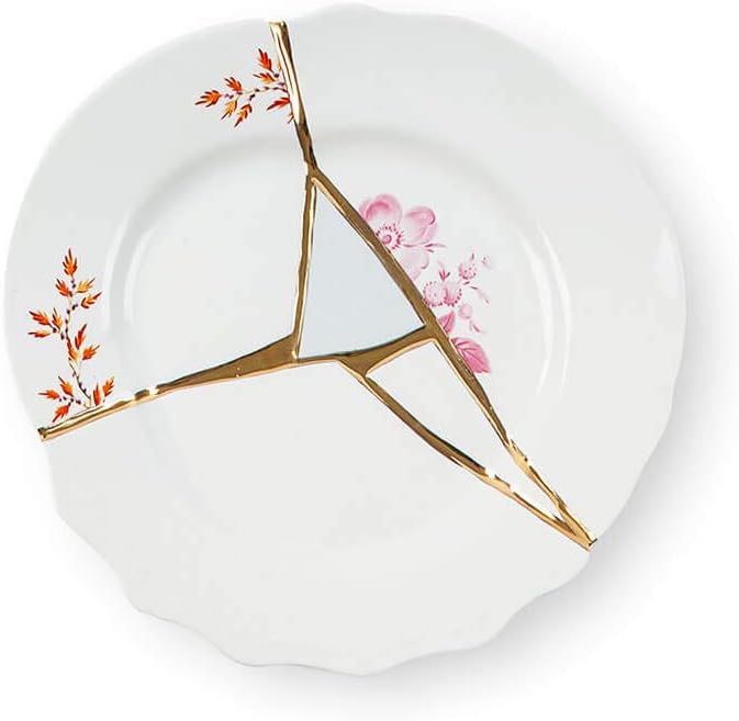 Gold Kintsugi Dessert Plate by SELETTI