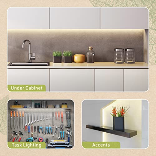 Kit completo de cinta LED blanca cálida 8 ft flexible miniatura 4