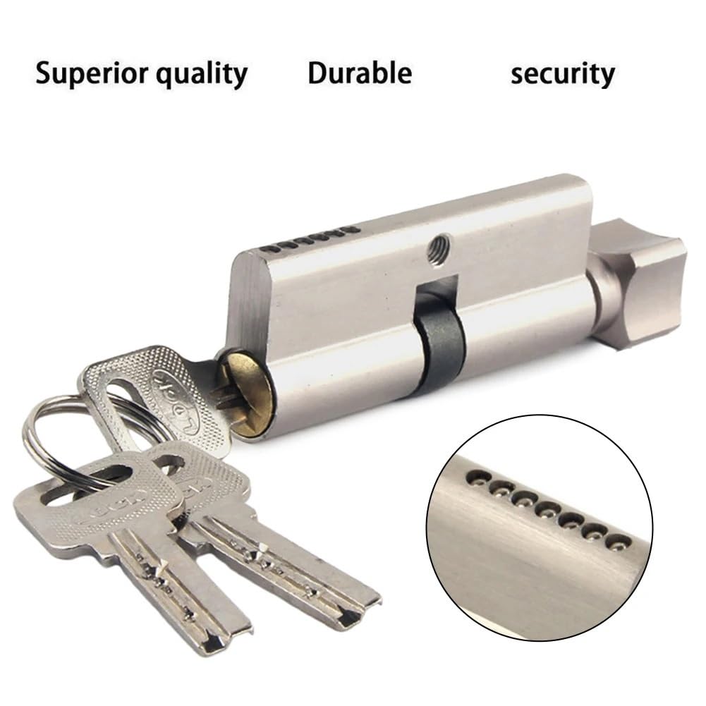 Cerradura de cilindro europeo, barril de puerta de latón y aluminio de aleación de 70mm for entrada antirrobo de dormitorio interior