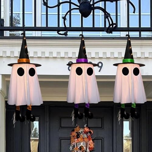 光るゴースト ３点セット ハロウィン パティオ デコレーション [3]
