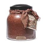 A Cheerful Giver - Homemade Gingerbread Papa Scented Glass Jar Candle (34oz) with Lid & True to Life Fragrance Made in USA