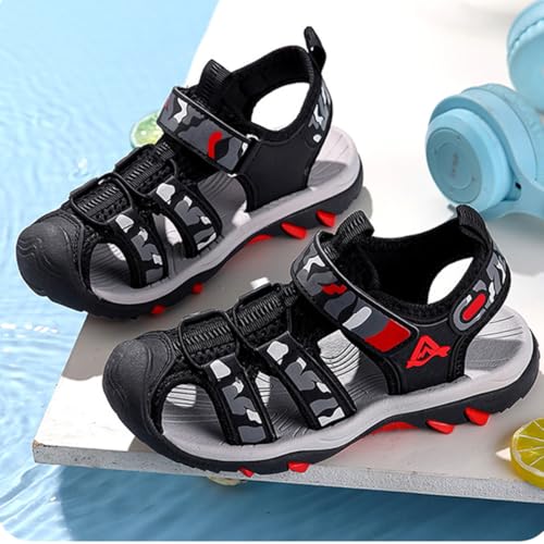 Boys Girls Sport Sandals Breathable Lightweight Outdoor Play Casual Closed Toe Hook and Loop Beach Shoes2