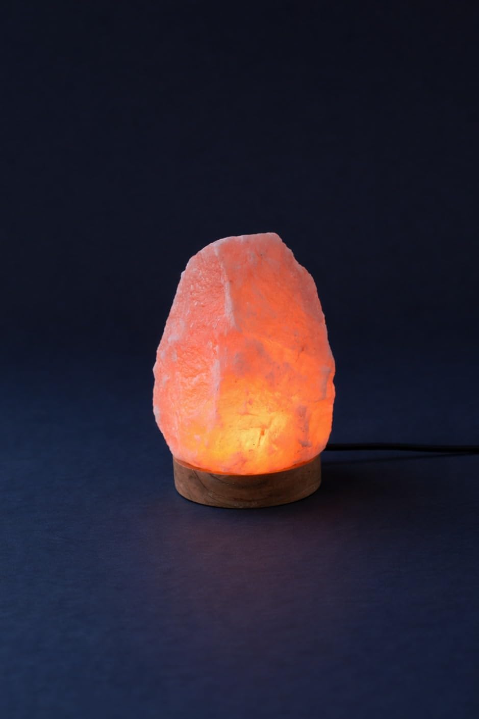 PINK ROCK SALT LAMP 3-4LBS with wood + LED&USB Cable