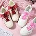 Apojgitn 4 Pairs Ribbon Lace Shoe Laces, Soft Organza Flat Shoe Laces Fancy Snow Yarn Shoelace 4CM Wide Fashion Colorful Shoelaces for Ladies Women Girls Sneakers Sports Shoes (4 Color)