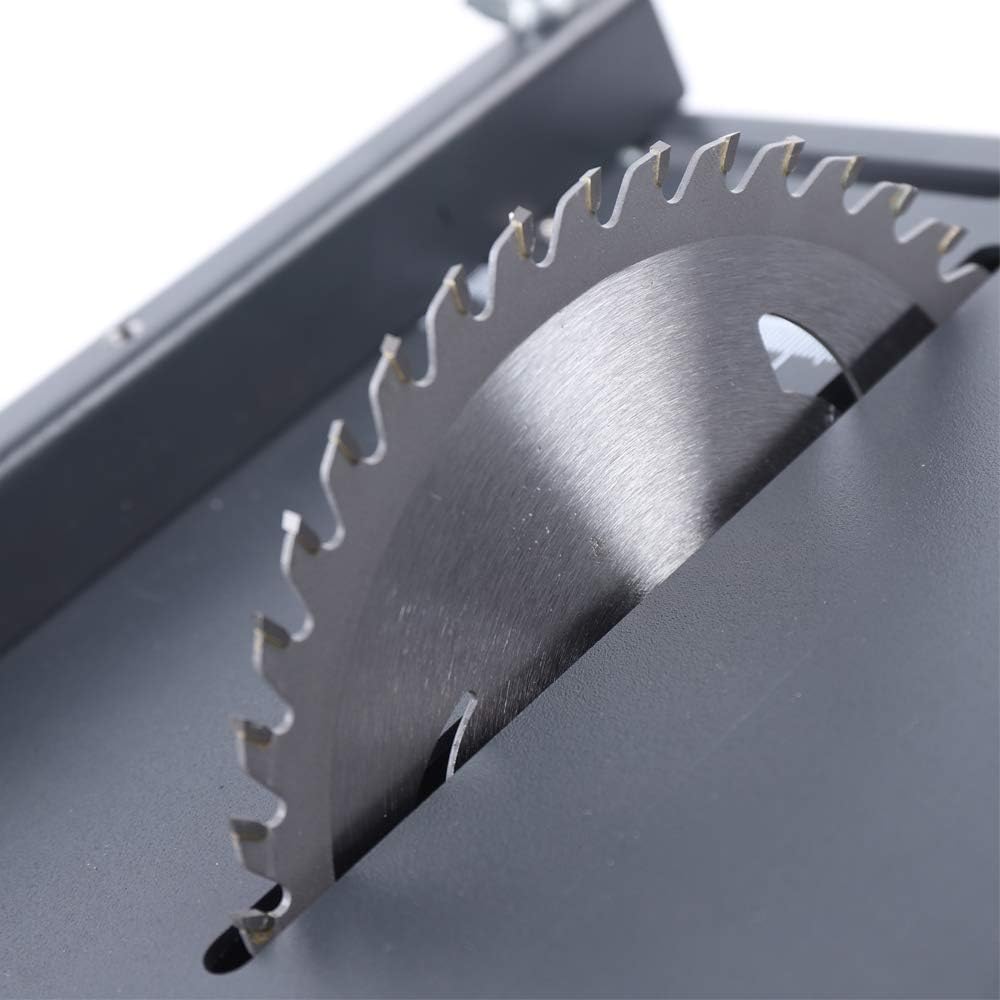 Xuthusman 100W Mini Table Saw, DIY Circular Bench Top Saw + Blade for Woodworking Portable Black Corded Electric Cutting Machine Adjustable Angle 7200RPM 40mm(30.00(length)*20.00(width)*29.00(height))