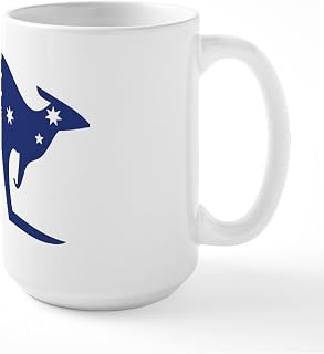 CafePress Australian Flag Kangaroo Large Mug 15 oz (444 ml) Ceramic Coffee Mug