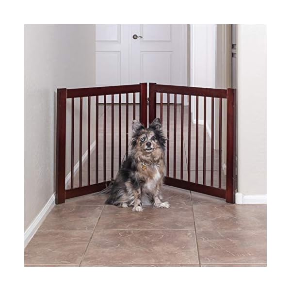 PRIMETIME PETZ 33237-E6 Extension Kit for 360 Configurable Walk Through Folding Pet Gate,Walnut,24" – Bild 3