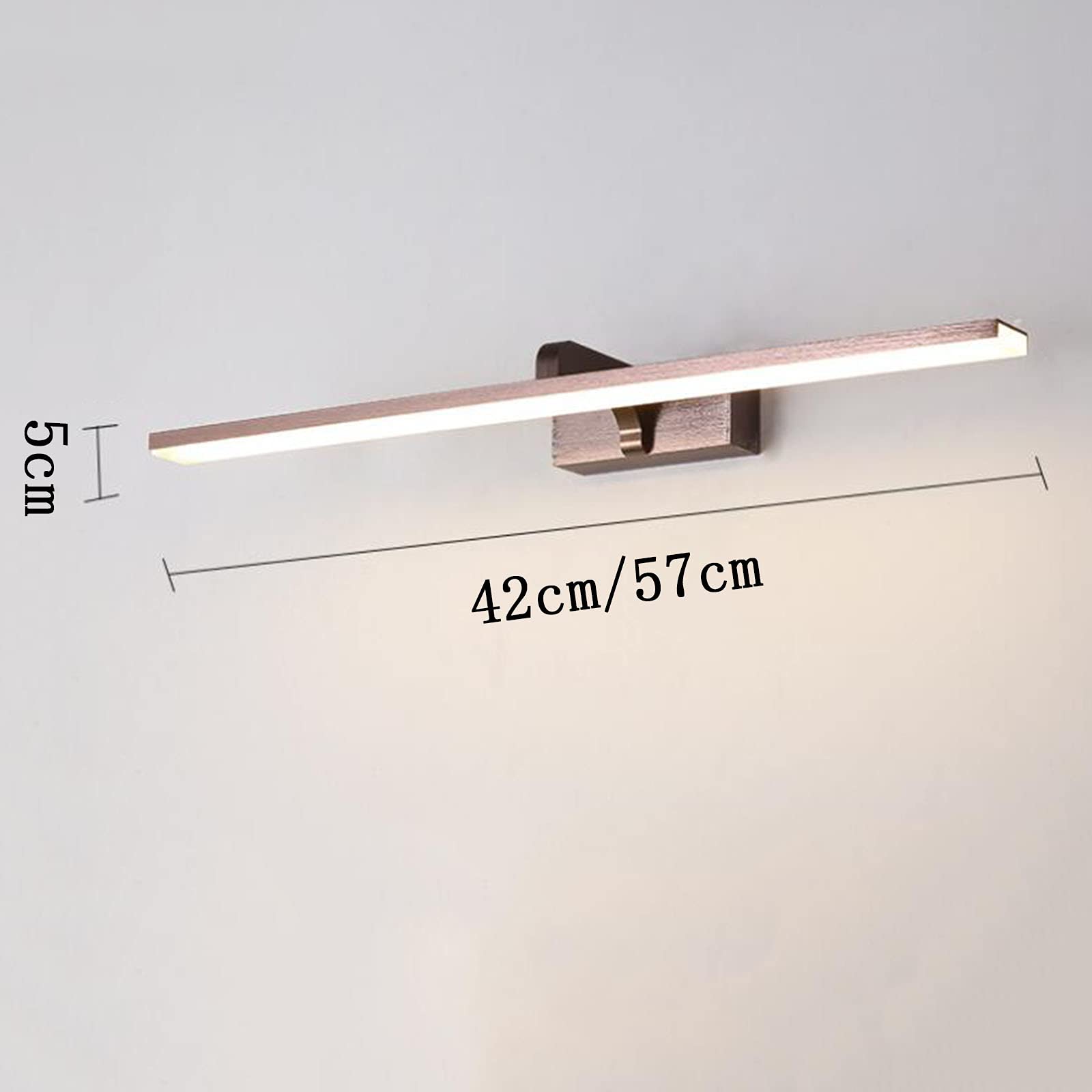Badspiegellampen Led-Spiegelleuchte Badezimmer Wasserdichte Schrankleuchten Wandleuchte Schminkspiegel Frontleuchte Waschtischbeleuchtung, Einfache Aluminium-Spiegelleuchte Wandleuchte/Warm L