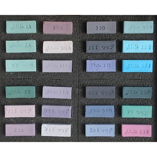 FineArtStore J. Luda Handmade Soft Pastels- Set of 24 Not So Blue