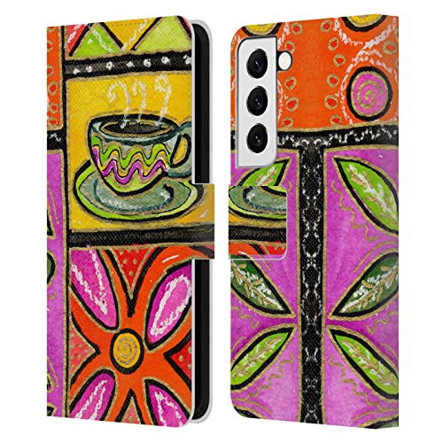 Funda de cuero Galaxy S22 estilo naturaleza ideal para cafeterías