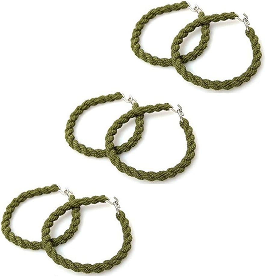 Milepetus6pcs Elastic Boot Straps Military Boot Bands Blousing Garters Military Double Twisted Shock Cord Trouser Twist for Men