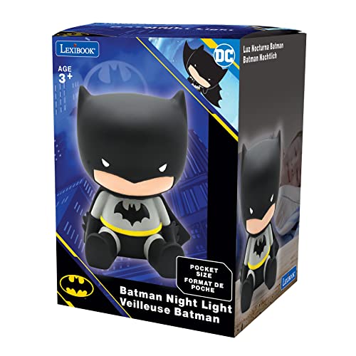 Lexibook - Batman LED-Nachtlicht für Kinder, Farbwechsel, Weiches Licht, Batterien, NLJ01BAT