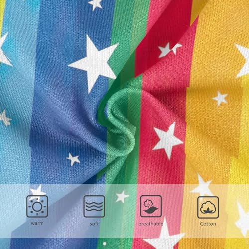 Underwear Girls, Rainbow Stripe Toddler Girl Briefs, Cotton Underwear for Girls, 2T–8 Years3