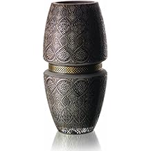 LaModaHome Ahlat Vase with Boho Rare Design Unique Decorative Centerpiece for Living Room, Dining Table, Home Decor, Wedding Accessories, Farmhouse Decoration, Gift